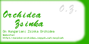 orchidea zsinka business card